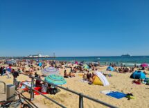 Overcrowding at Bournemouth beach